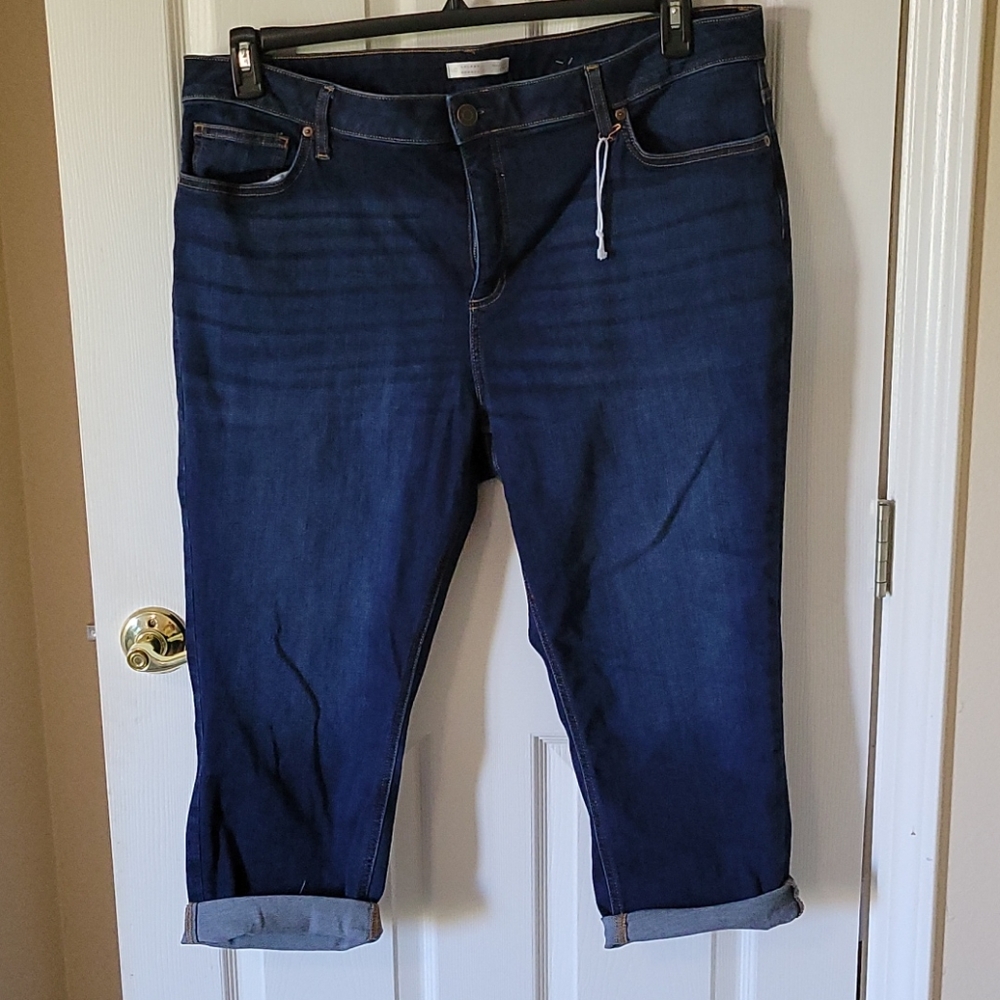 Skinny Crop unhemmed jean